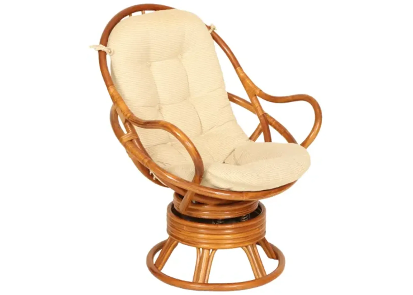 1970 s Papasan Style Lounge Chair - Interesting Things - Brown