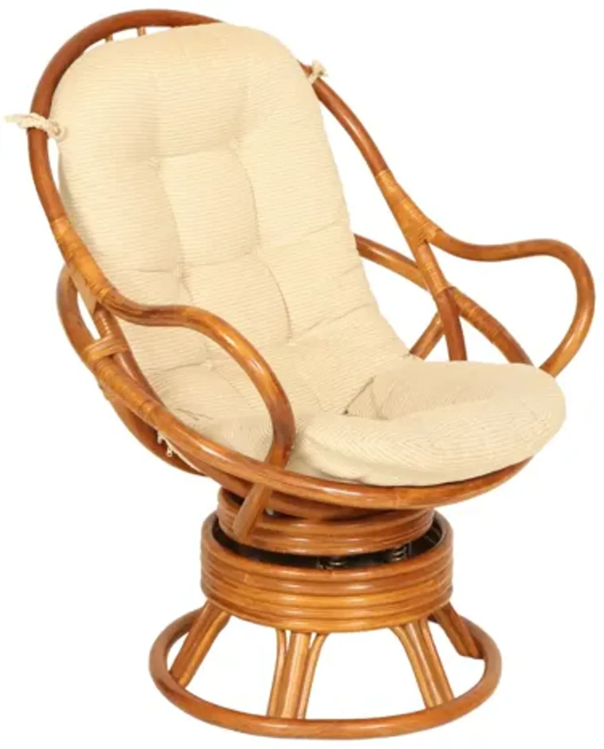 1970 s Papasan Style Lounge Chair - Interesting Things - Brown