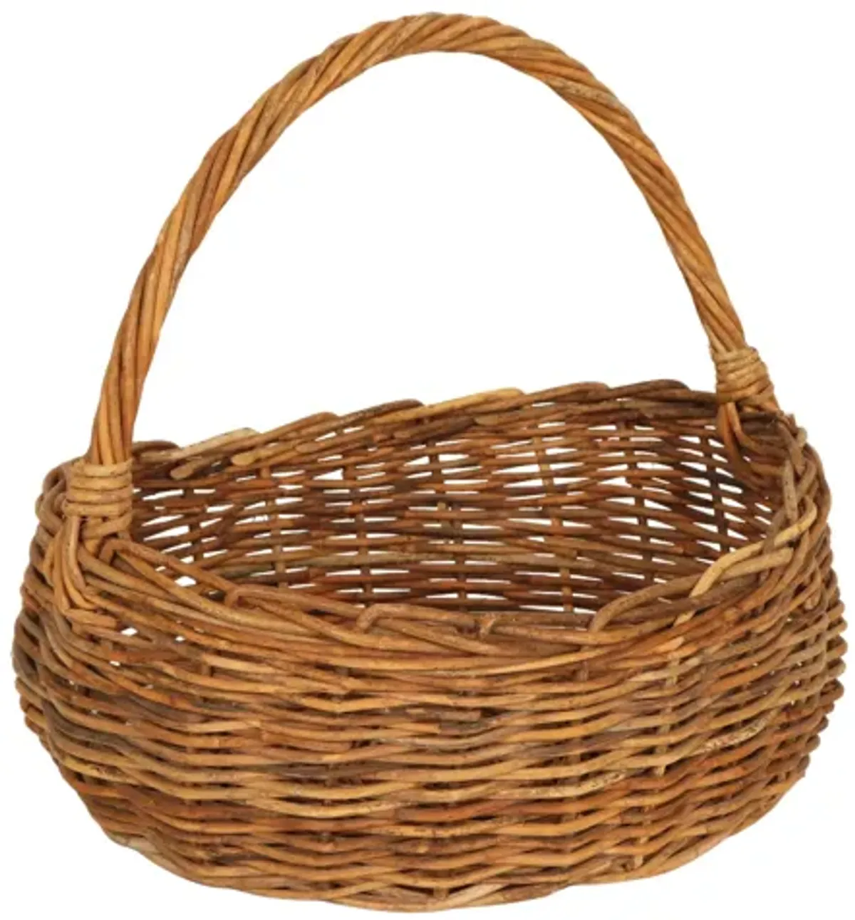 Woven Wicker Shopping Basket - Interesting Things - Brown