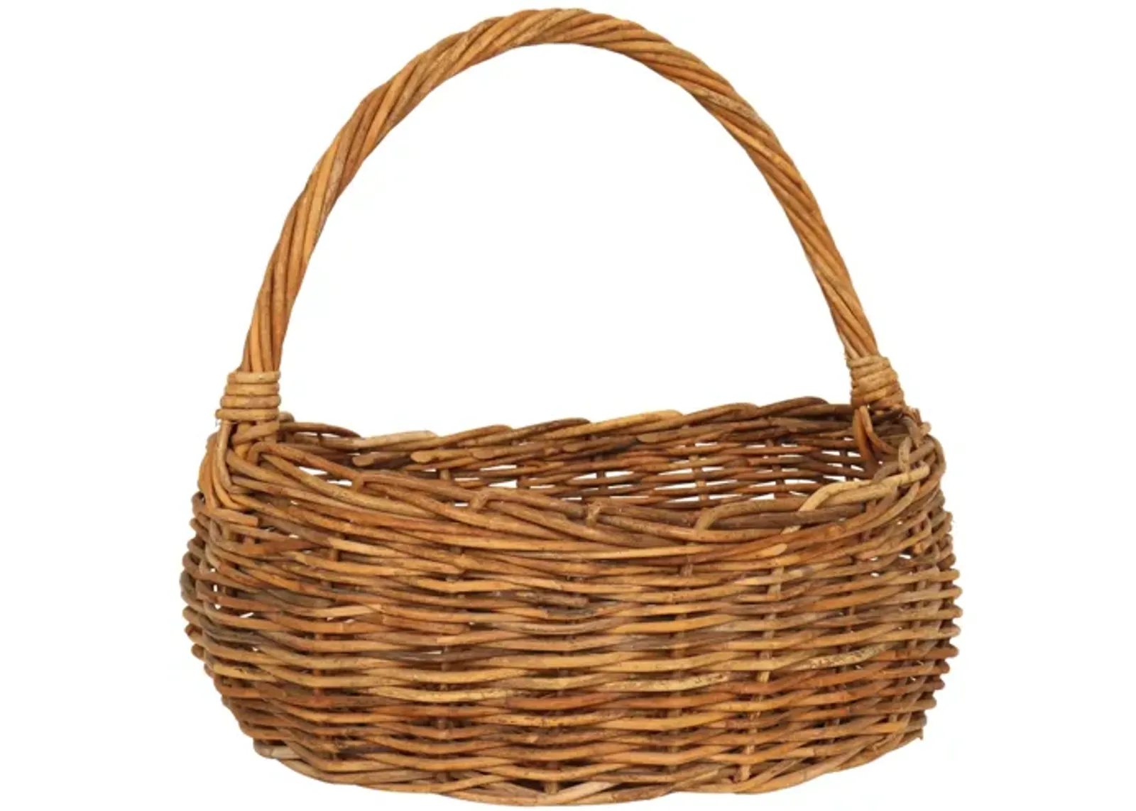 Woven Wicker Shopping Basket - Interesting Things - Brown