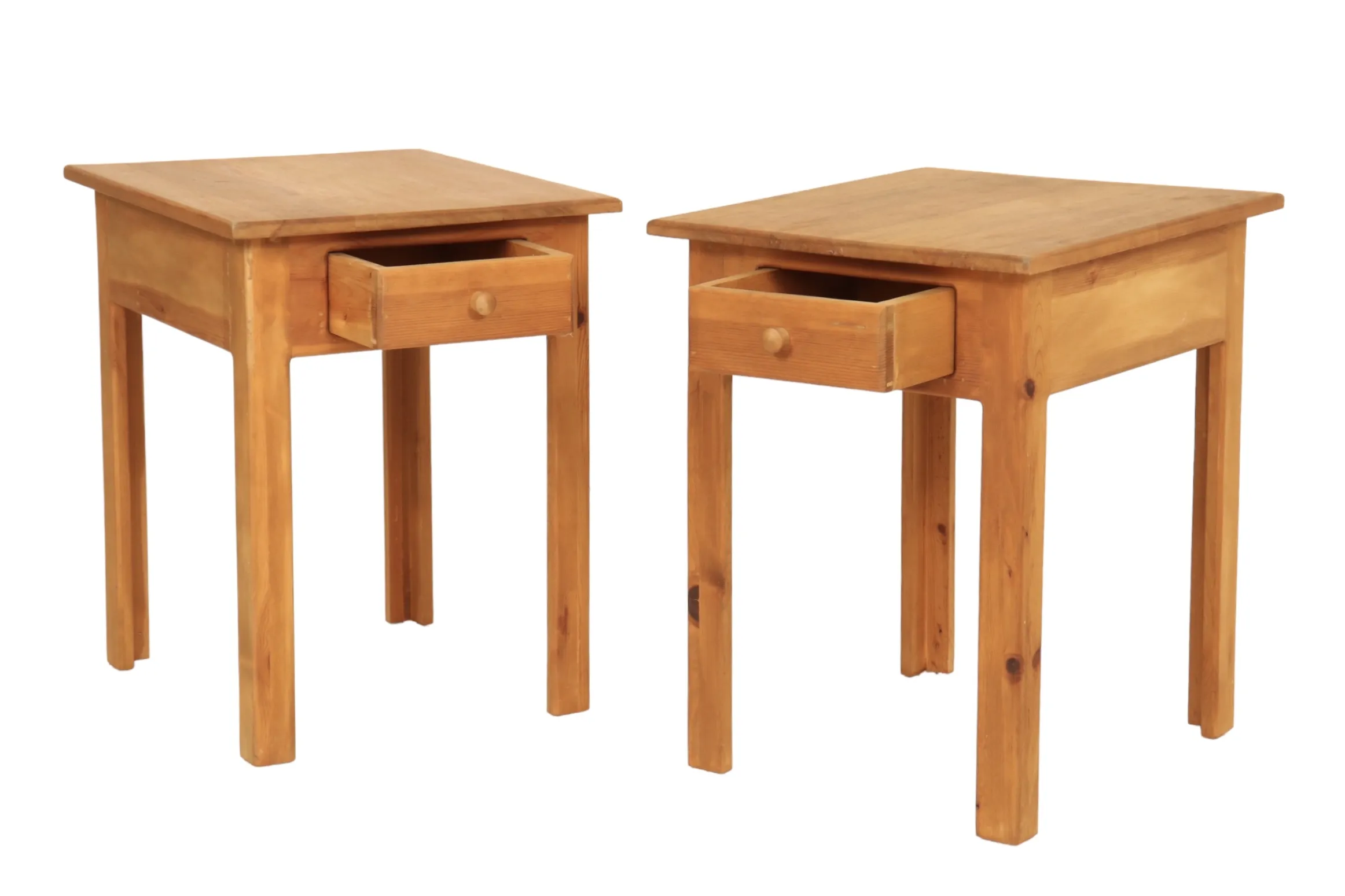 Craftsman Pine Side Tables - a Pair - Interesting Things