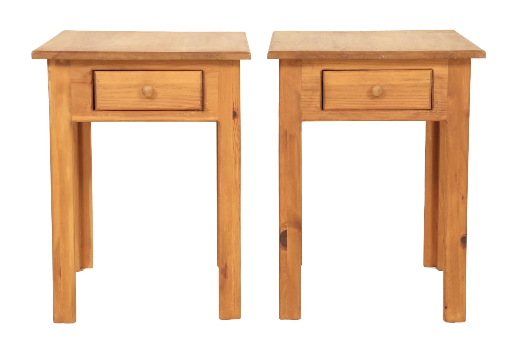 Craftsman Pine Side Tables - a Pair - Interesting Things