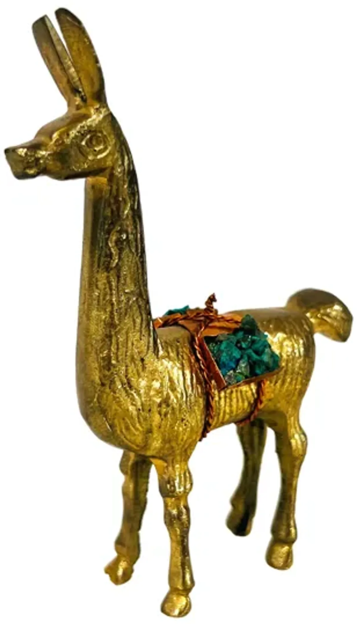 Solid Brass & Copper Llama - Eat Drink Home - Gold