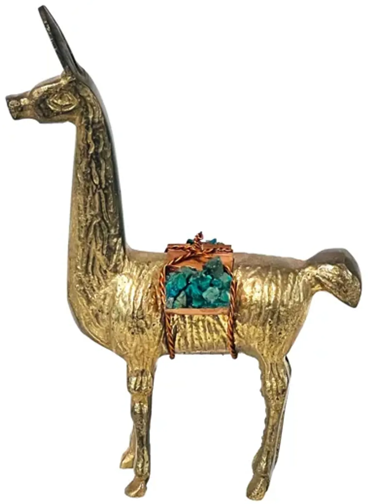 Solid Brass & Copper Llama - Eat Drink Home - Gold