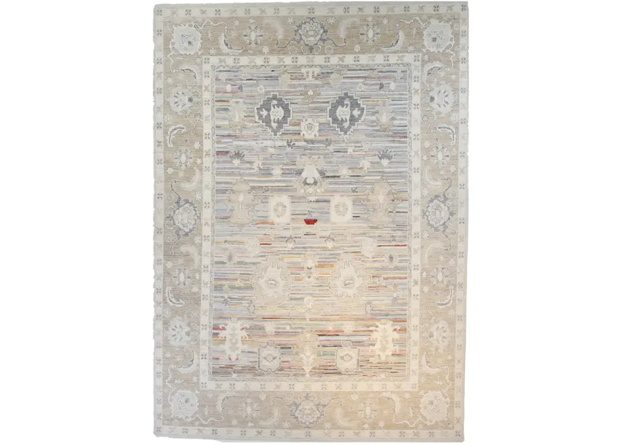 10" x 13" Oushak Rug - Light Blue - F.J. Kashanian - Blue