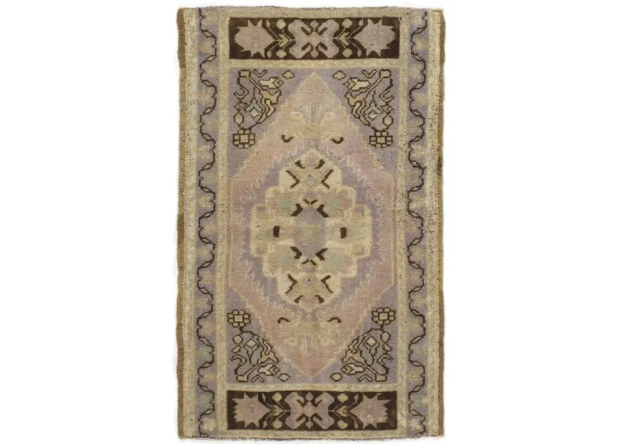 Turkish Yastik Area Rug 2 X 3'3 - Silver - Silver