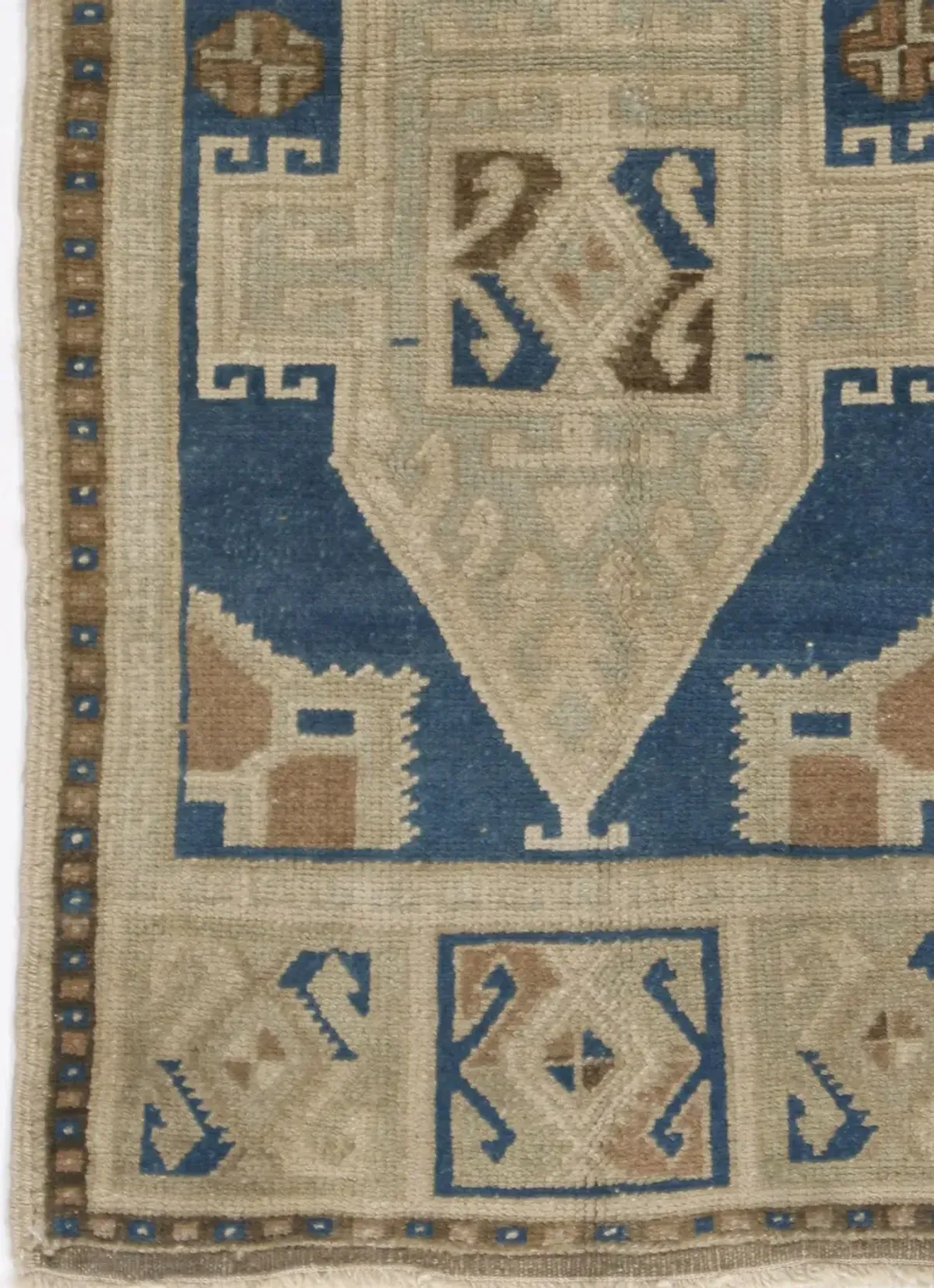 Turkish Yastik Area Rug 1'9 X 3' - Blue - Blue