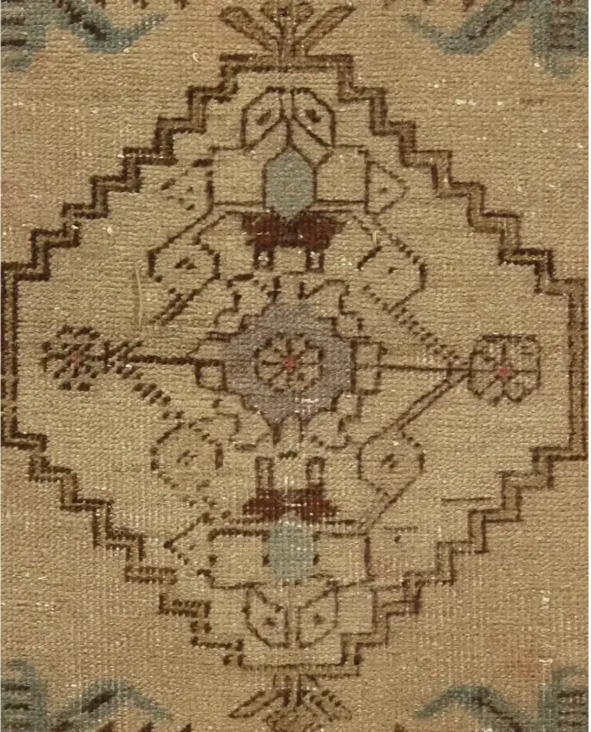 Turkish Beige Yastik Area Rug - 1'9 X 3'2 - Beige