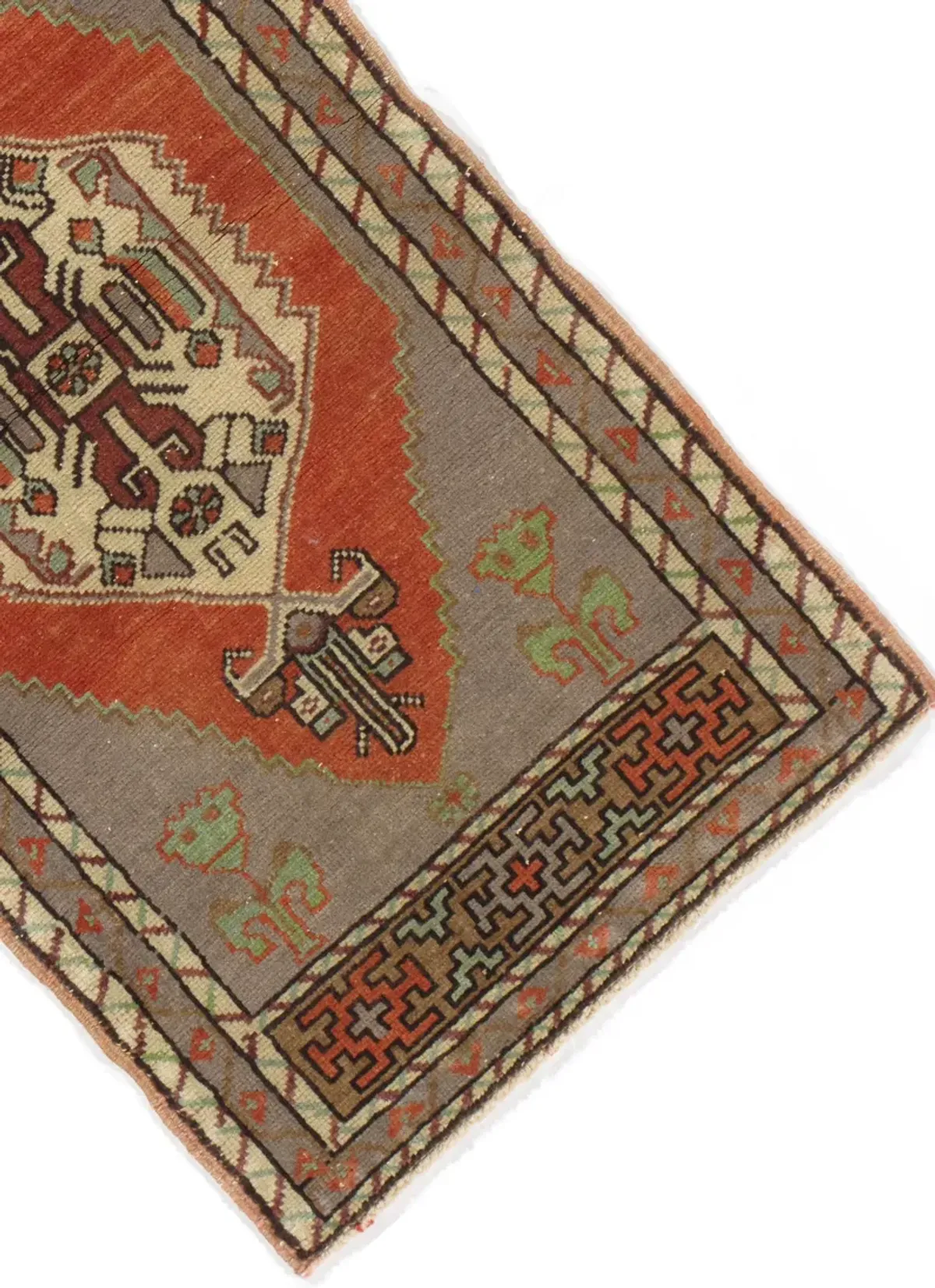 Turkish Yastik Area Rug - 1'10 X 3'4 - Brown - Brown