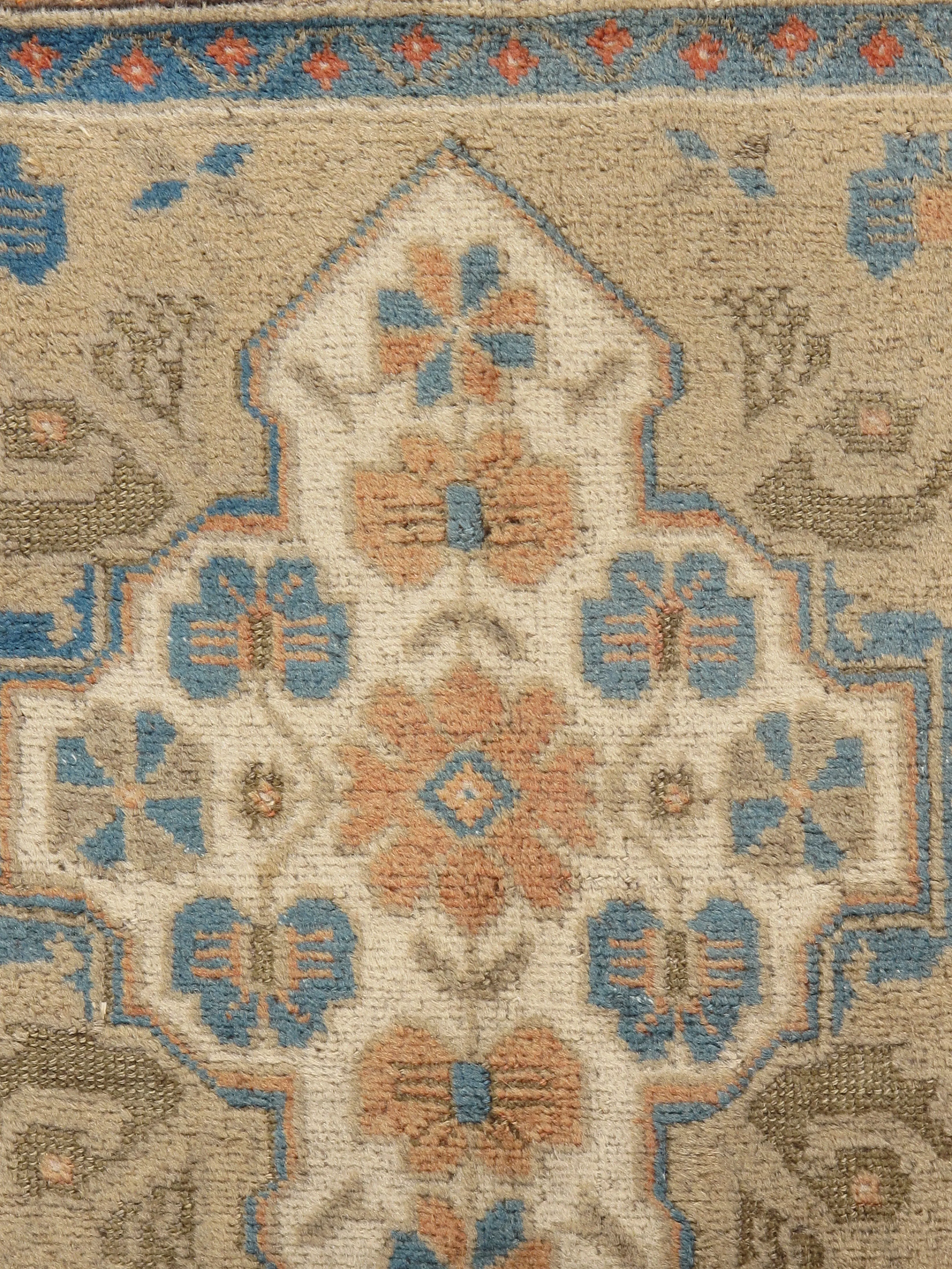 Turkish Camel Yastik Area Rug - 2' X 2'1 - Beige - Beige