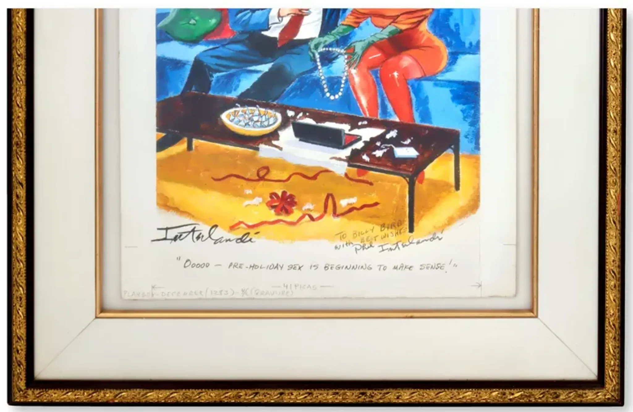 Original Phil Interlandi Playboy Cartoon Rose Victoria Brown One Kings ...