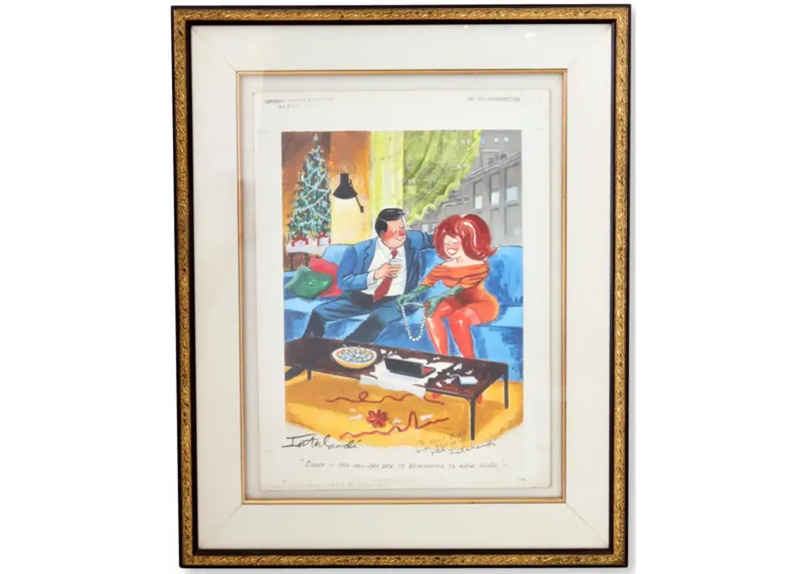 Original Phil Interlandi Playboy Cartoon - Rose Victoria - Brown