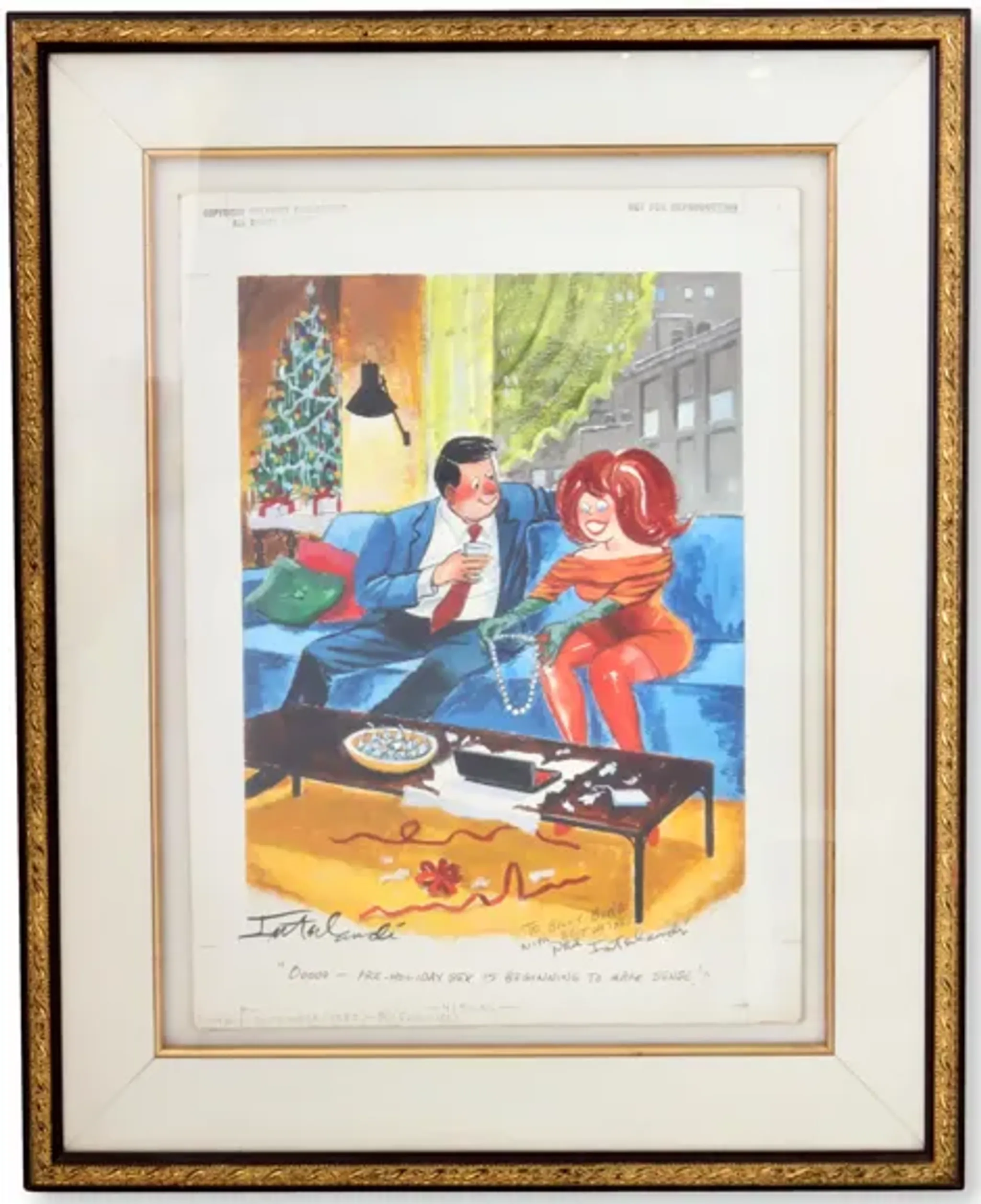 Original Phil Interlandi Playboy Cartoon Rose Victoria Brown One Kings ...