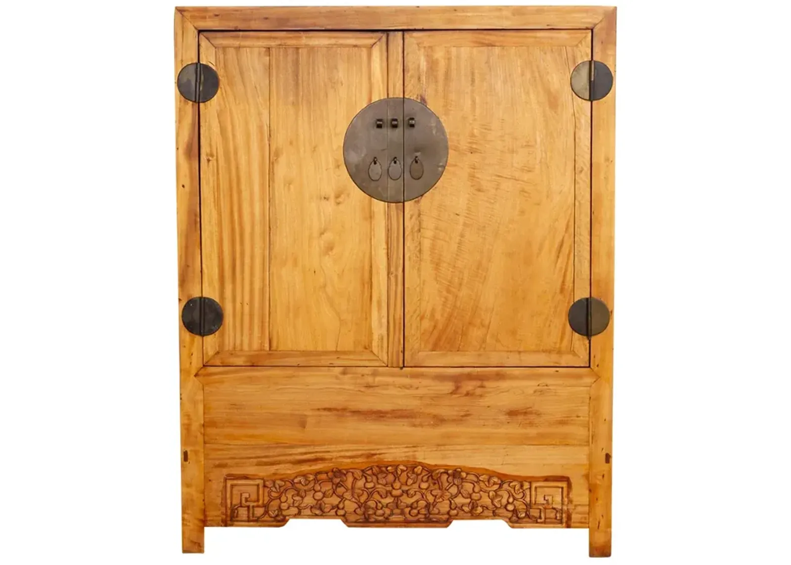 Antique Asian Cedar Armoire - de-cor - Handcrafted - Brown