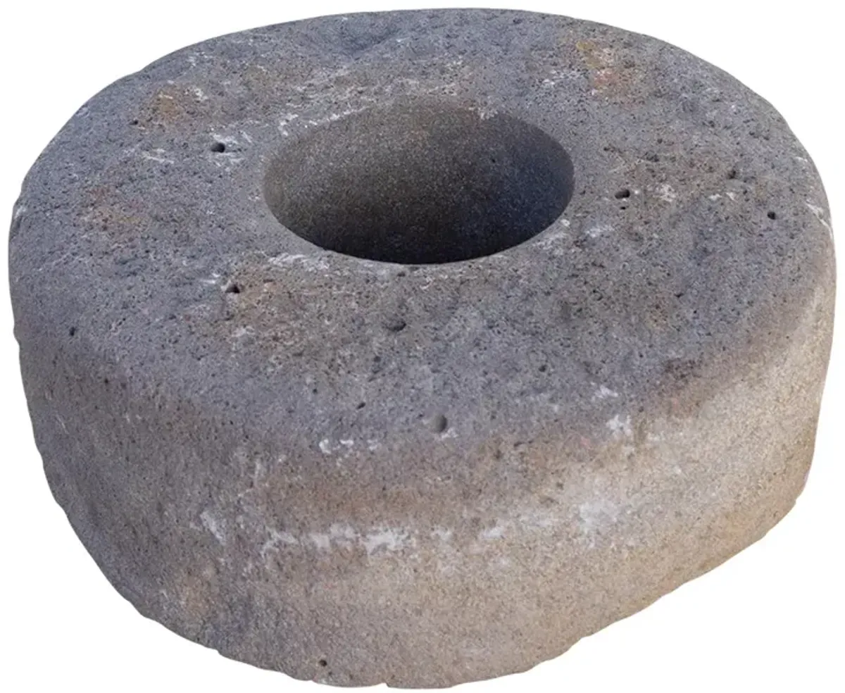 Vintage Stone Wheel Bowl - de-cor - Handcrafted - Gray