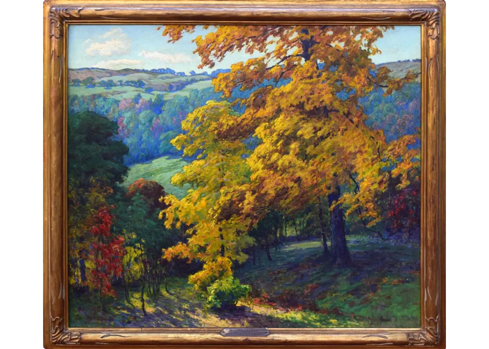 American Impressionist Landscape Randall - Antiquarian Art Company - Green