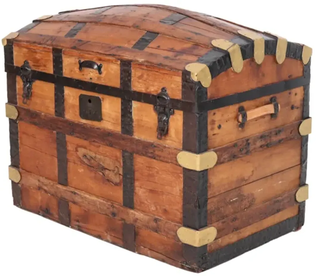 19th Century Barrel-Stave Steamer Trunk - Interesting Things - Brown