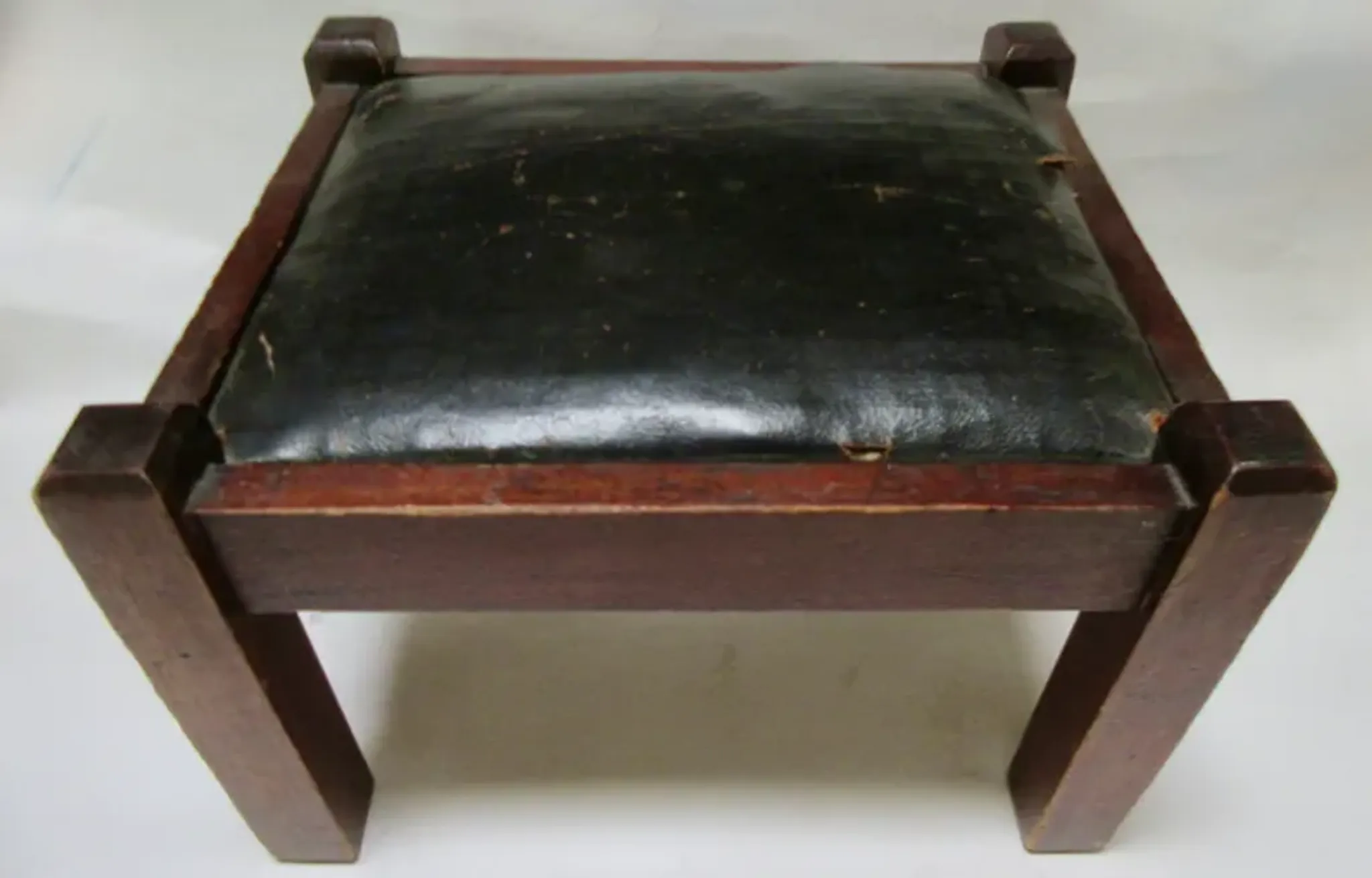 Early 1900s American Arts Crafts Stool The Emporium Ltd Brown One Kings ...