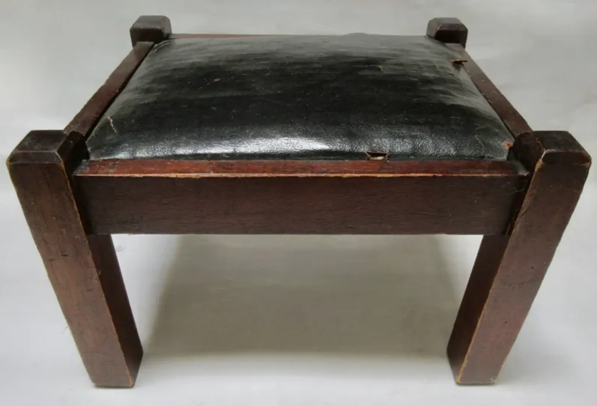 Early 1900s American Arts Crafts Stool The Emporium Ltd Brown One Kings ...