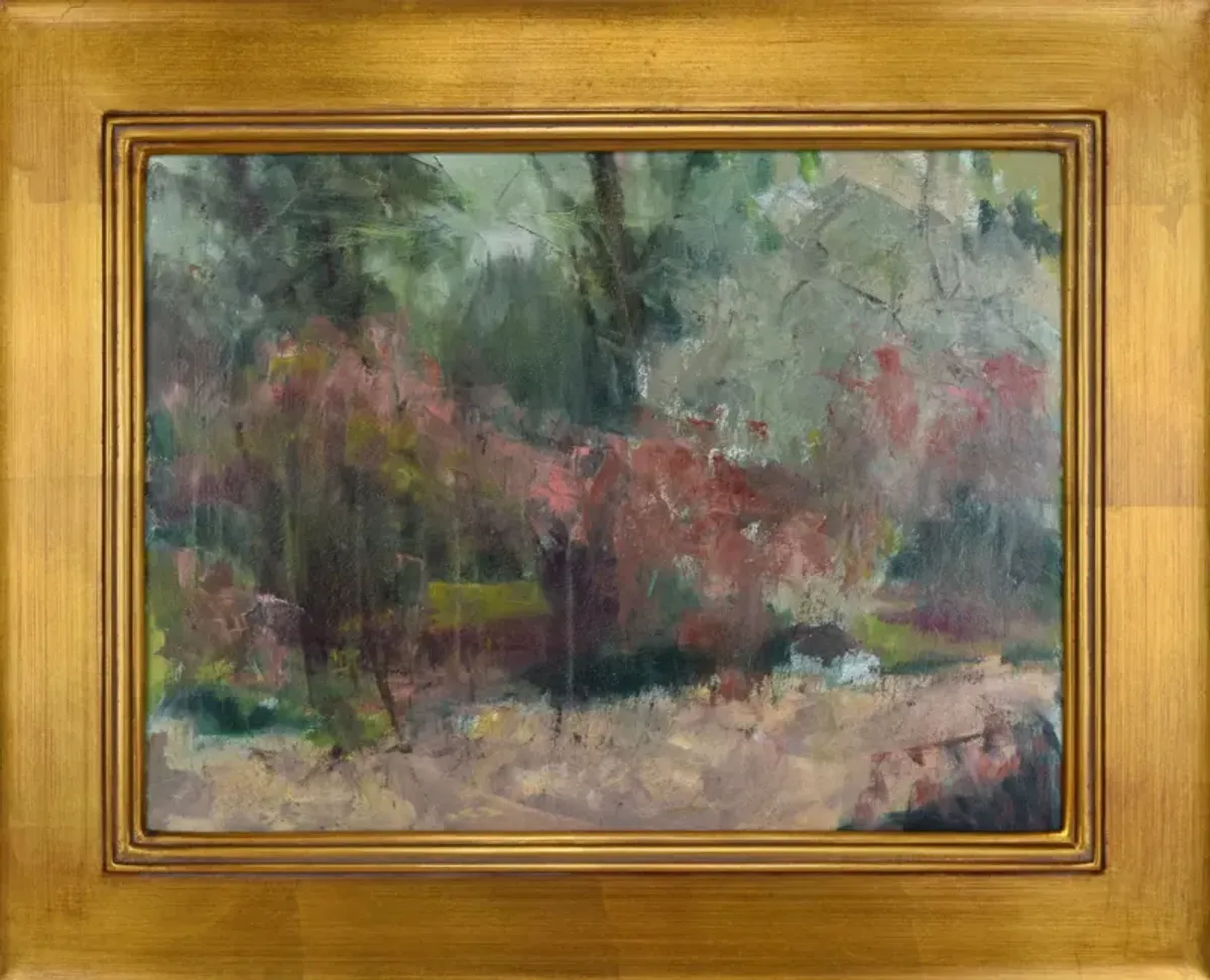 Vintage Impressionist Landscape H Barton - Antiquarian Art Company - Green