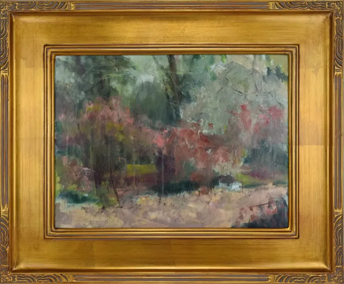 Vintage Impressionist Landscape H Barton - Antiquarian Art Company - Green