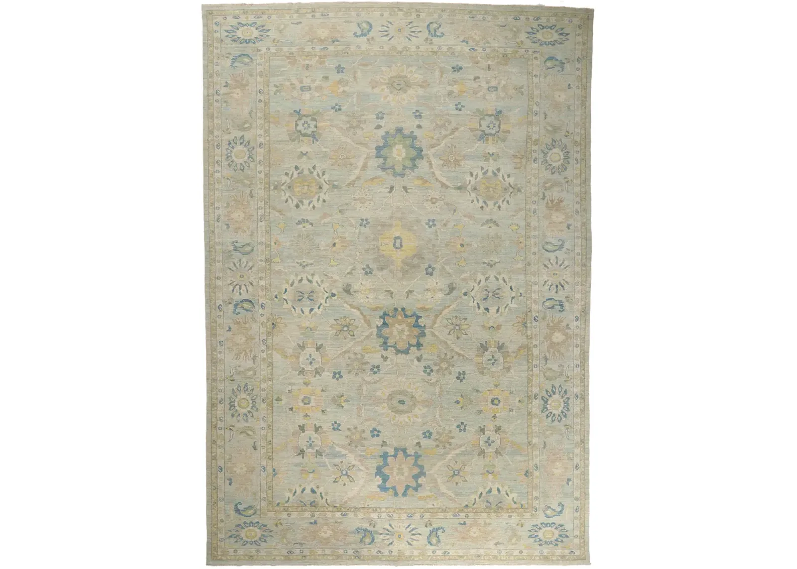 Persian Sultanabad Rug - 14'1 x 20'6 - Esmaili Rugs & Antiques - Blue - Blue