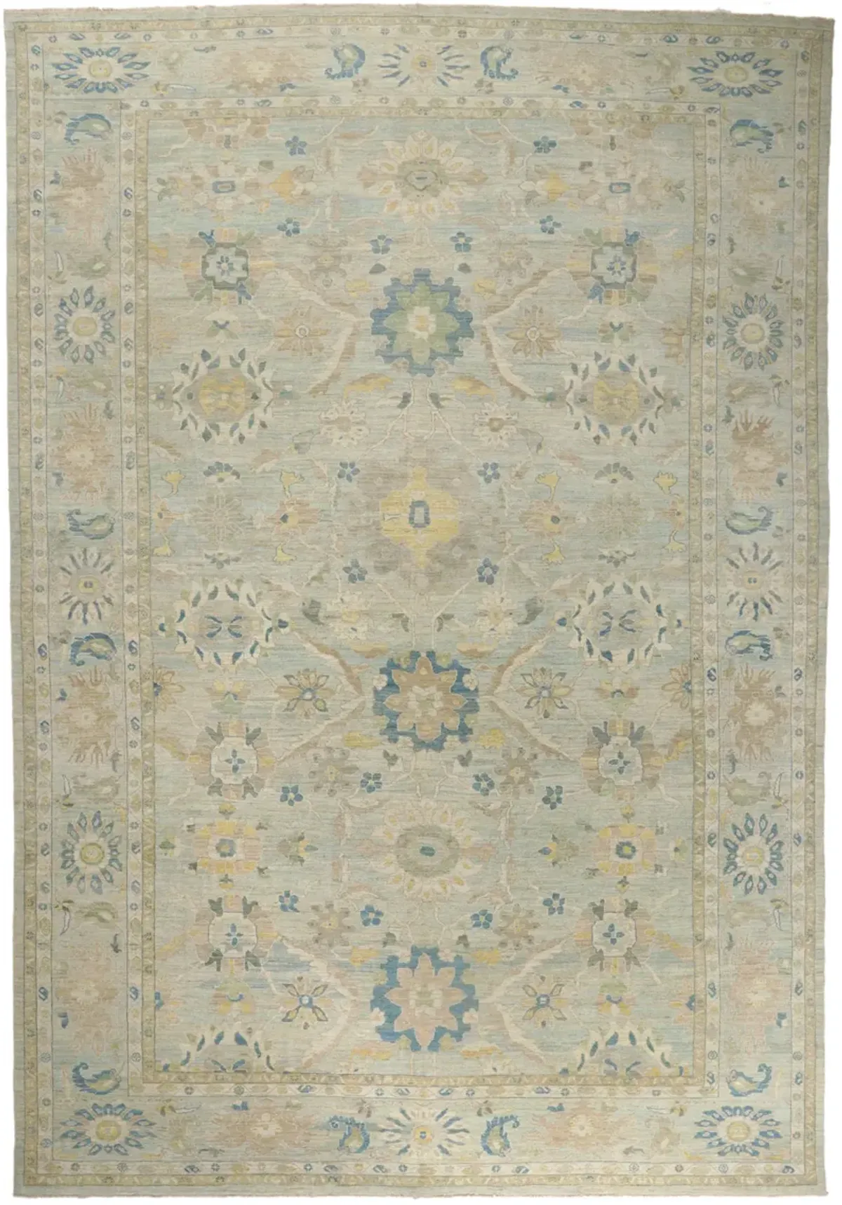 Persian Sultanabad Rug - 14'1 x 20'6 - Esmaili Rugs & Antiques - Blue - Blue