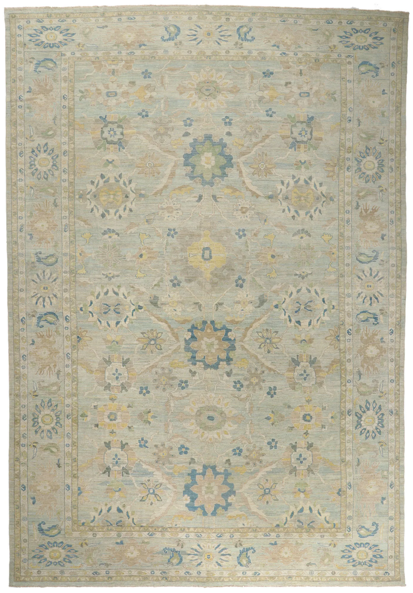 Persian Sultanabad Rug - 14'1 x 20'6 - Esmaili Rugs & Antiques - Blue - Blue