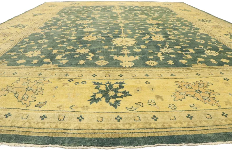 Oversized Oushak Rug - 14'3 x 17'10 - Esmaili Rugs & Antiques - Green - Green