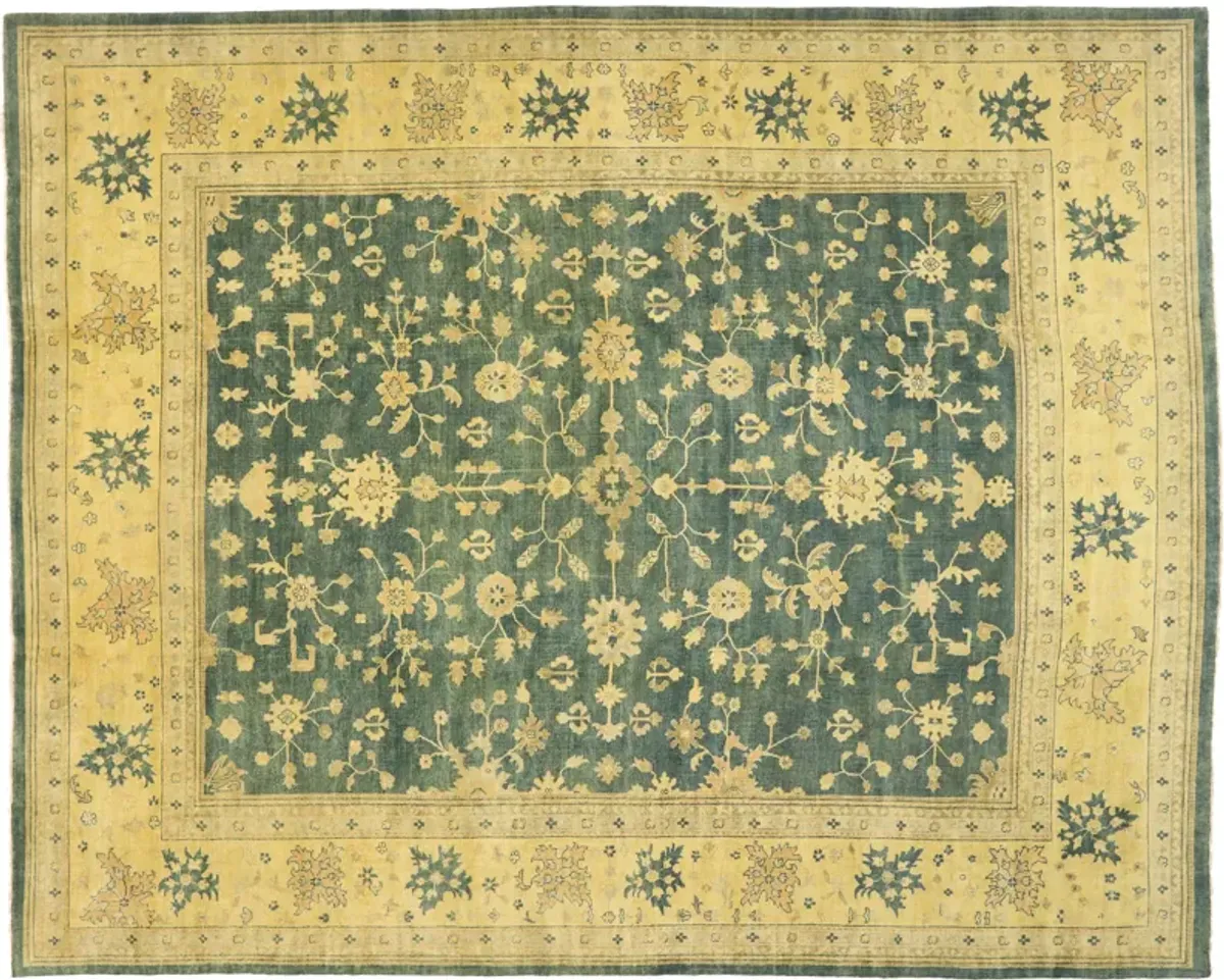 Oversized Oushak Rug - 14'3 x 17'10 - Esmaili Rugs & Antiques - Green - Green