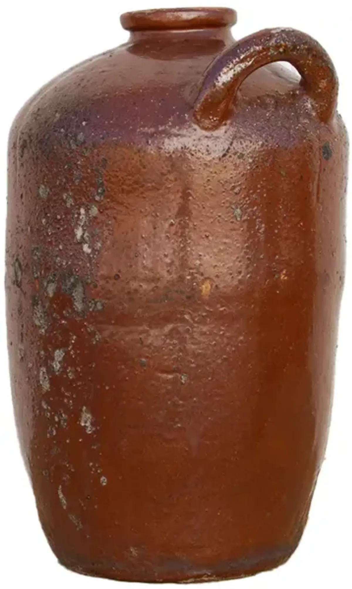 Large Glazed Terracotta Spanish Jug - de-cor - Brown