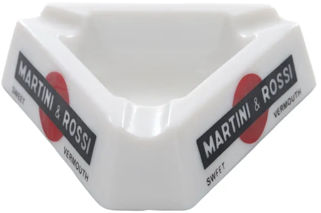 Martini & Rossi Vermouth French Ashtray - Interesting Things - White