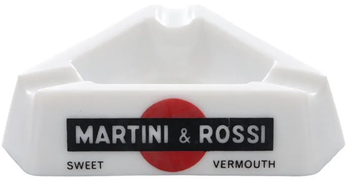 Martini & Rossi Vermouth French Ashtray - Interesting Things - White