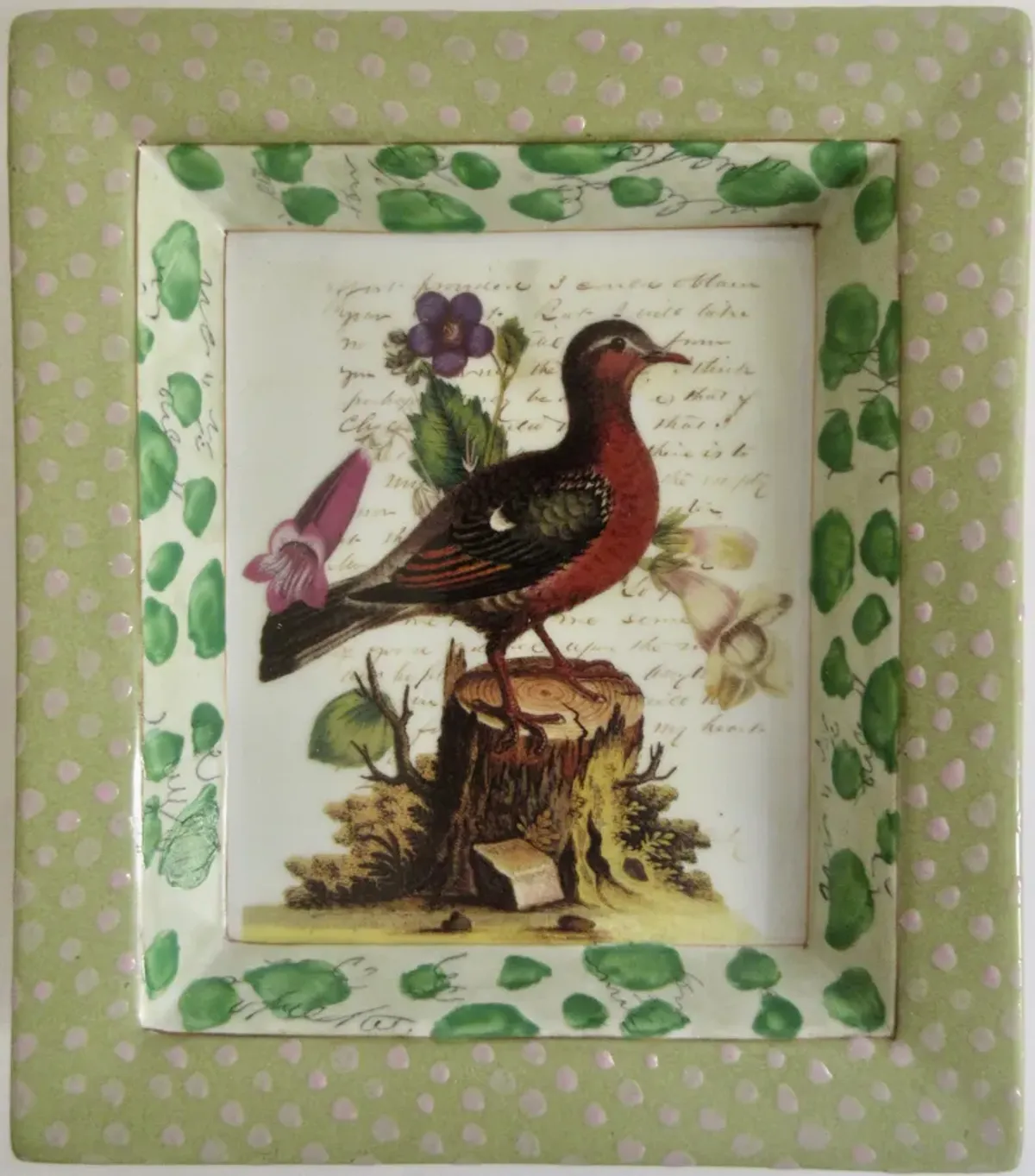 Porcelain Bird Tray - The Emporium Ltd. - Green