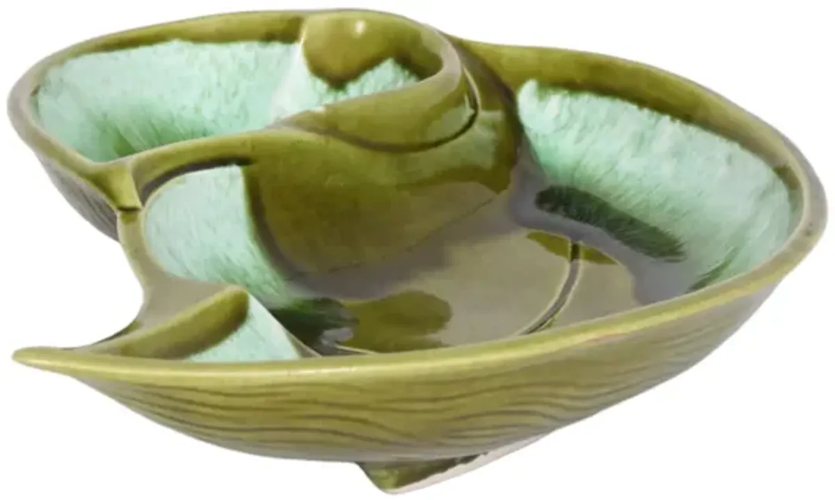 1960’s MCM Green Drip Glaze Serving Dish - Interesting Things