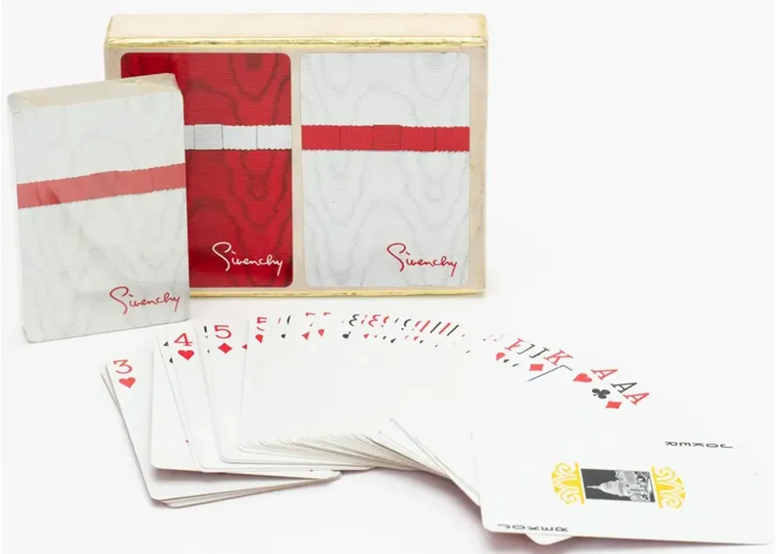 Givenchy 2 Decks Red/White Poker Cards - Vintage Lux