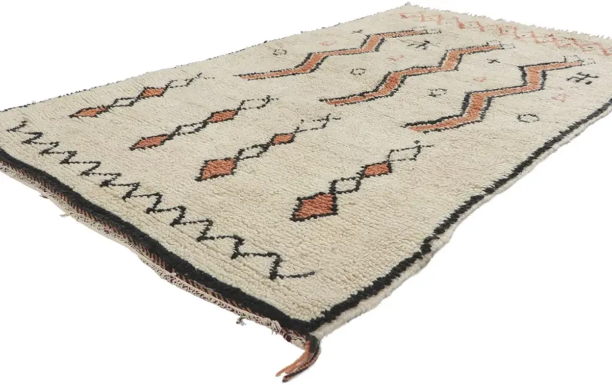 Beni Ourain Moroccan Rug - 3'9 x 7'00 - Esmaili Rugs & Antiques - beige - beige