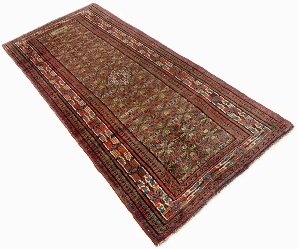 Persian Serab Rug Runner 2' X 6'6 - red - red