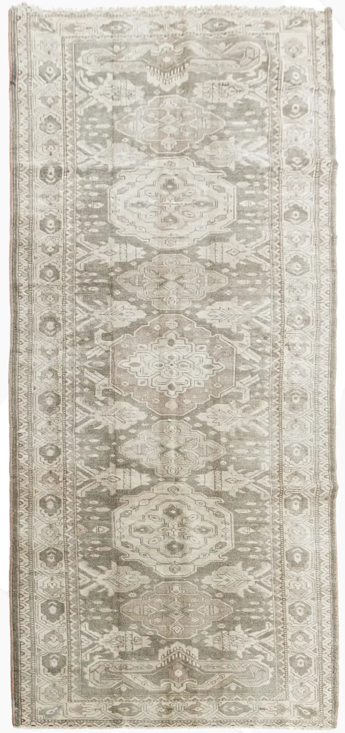 Turkish Oushak Runner 2'2 X 10'11 - gray