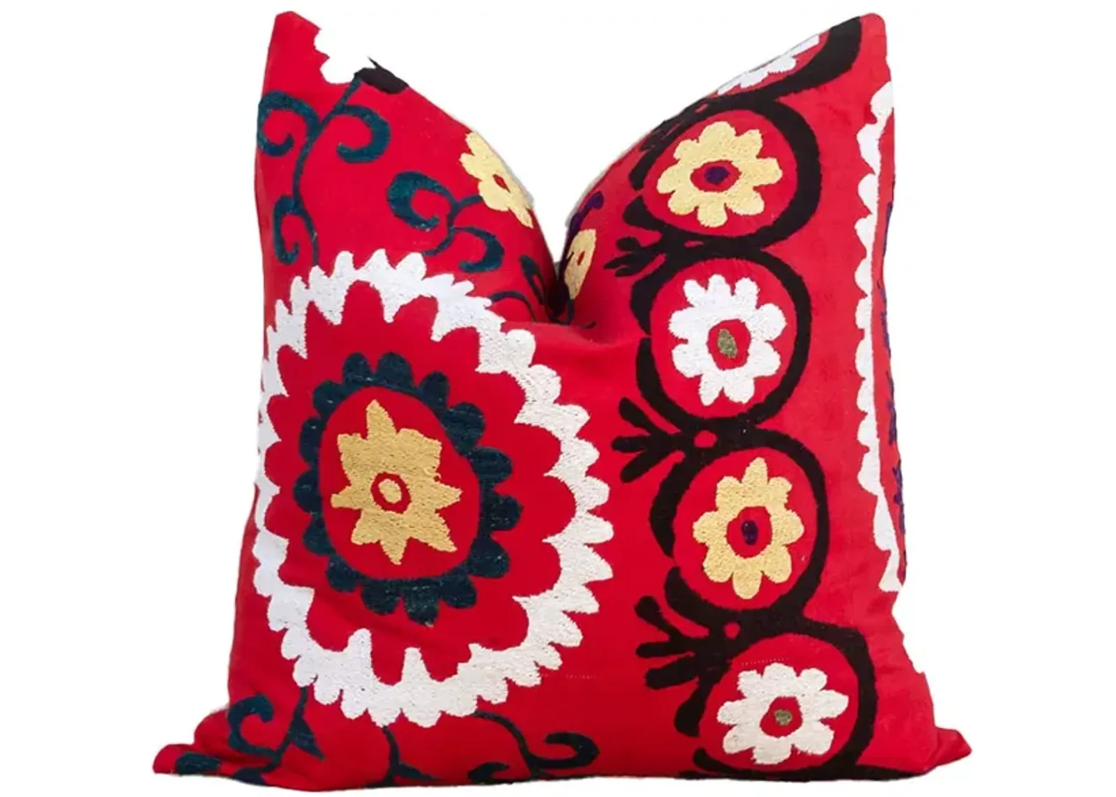 Summer Vintage Floral Suzani Pillow - de-cor