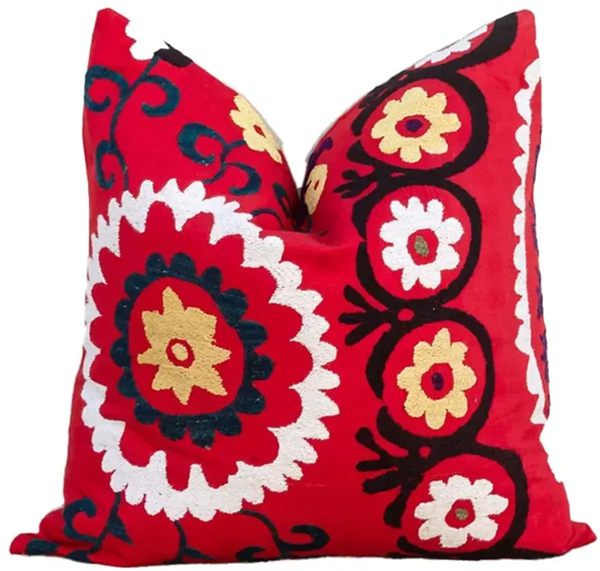 Summer Vintage Floral Suzani Pillow - de-cor