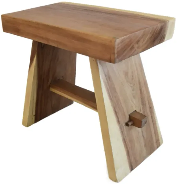 Munger Wood Side Table - Stool - or Bench - Brown