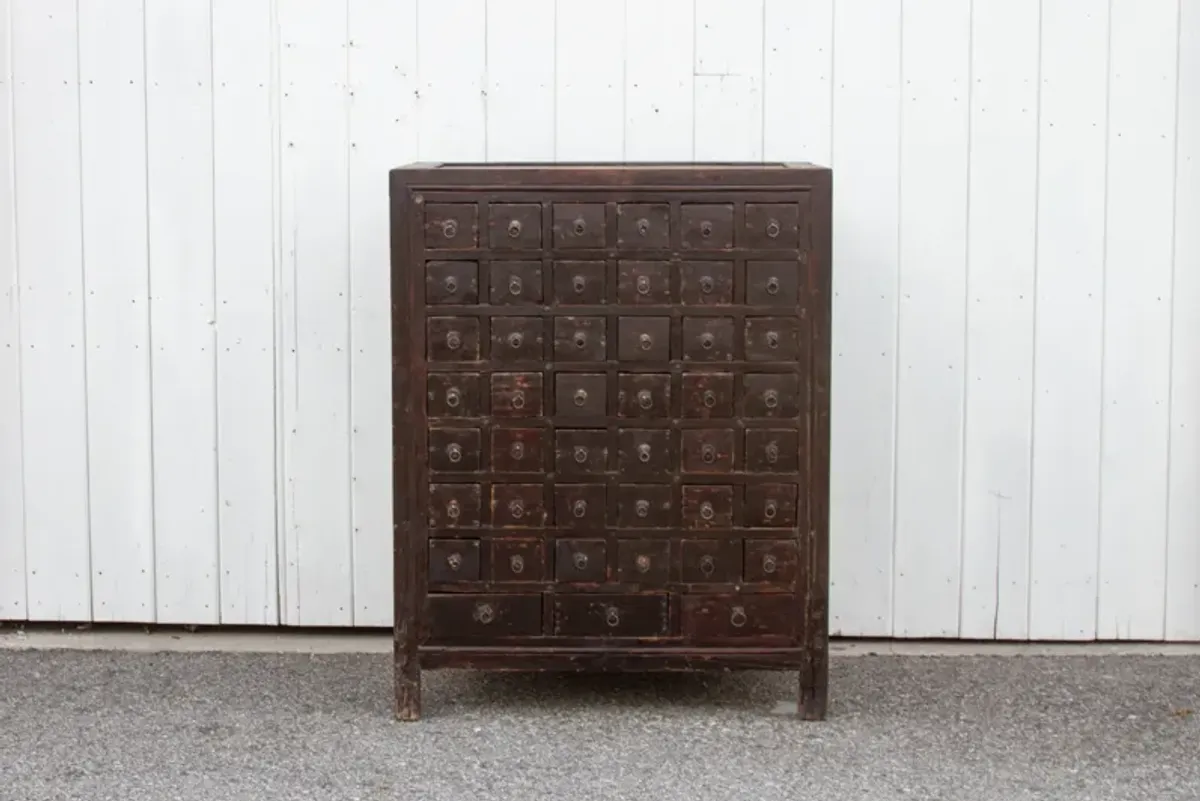 Early 1800's Chinese Apothecary Chest - de-cor - Brown