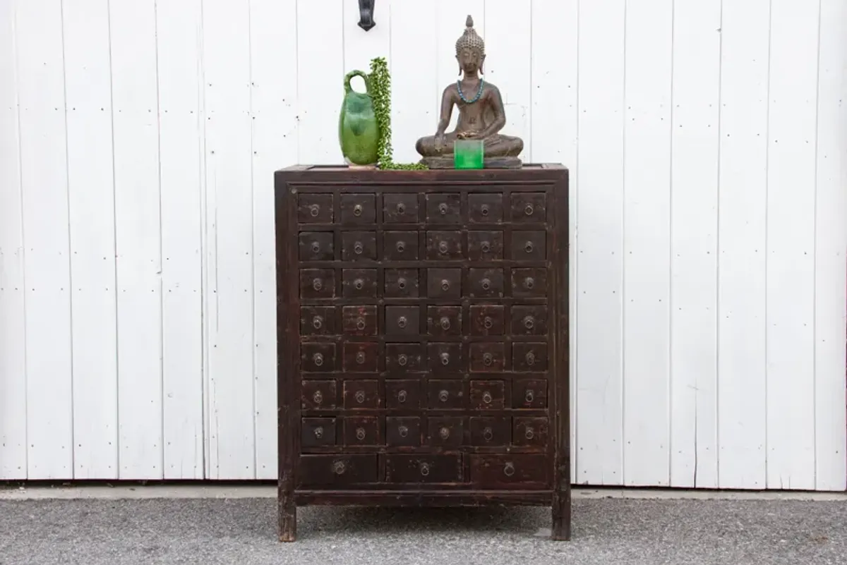 Early 1800's Chinese Apothecary Chest - de-cor - Brown