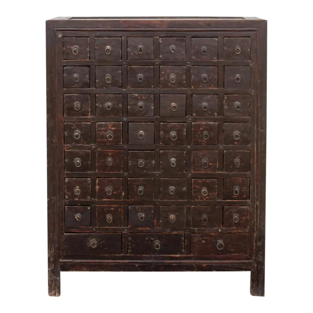 Early 1800's Chinese Apothecary Chest - de-cor - Brown