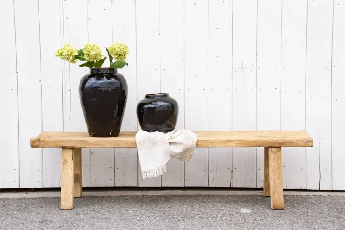 Slim Bleached Farmhouse Coffee Table - de-cor - Brown