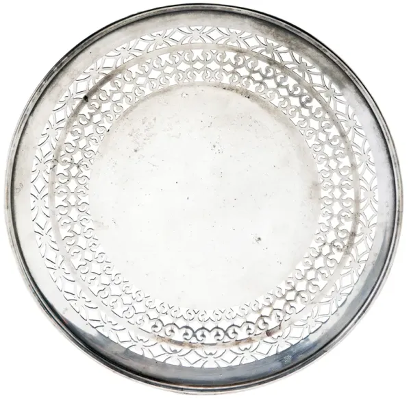 Retriculated Silverplate Serving Tray - Fleur de Lex Antiques