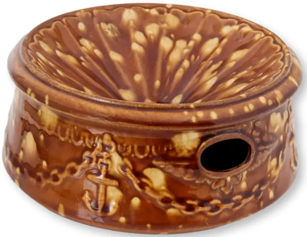 Rockingham Glaze Nautical Spitoon - New England Mercantile - Brown