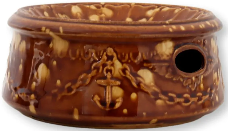 Rockingham Glaze Nautical Spitoon - New England Mercantile - Brown