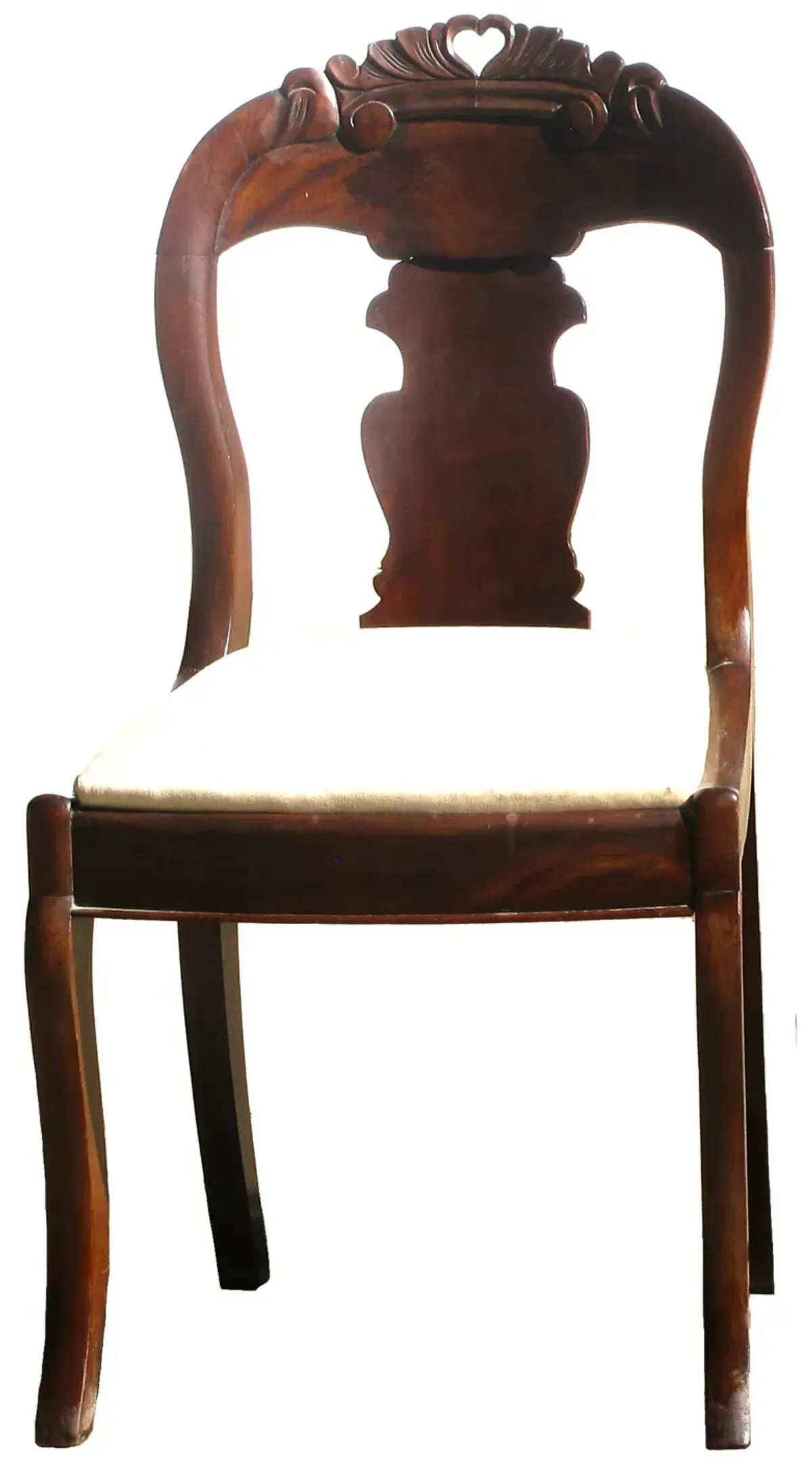 Victorian Mahogany Accent Chairs - Set of 2 - Chez Vous - brown - Curved Back, Comfortable, Durable